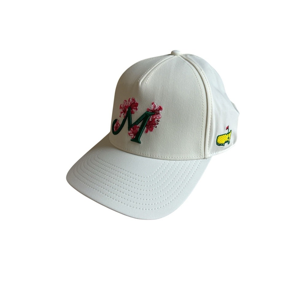 2026 Masters NWT M Script Logo Azaleas Golf Hat Augusta National Ivory Green